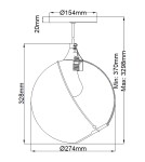 Pendant lamps spheres - Quintiesse Skye pendant lamp - 1 light source Elstead Lighting QN-SKYE-1P - product 5