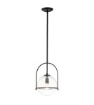Pendant lamps - Quintiesse Somerset medium pendant lamp - 1 light source - Black Elstead Lighting QN-SOMERSET-P-C-BK - product 1