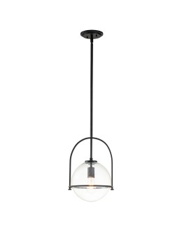 Quintiesse Somerset medium pendant lamp - 1 light source - Black Elstead Lighting QN-SOMERSET-P-C-BK