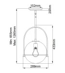 Pendant lamps - Quintiesse Somerset medium pendant lamp - 1 light source - Black Elstead Lighting QN-SOMERSET-P-C-BK - product 5