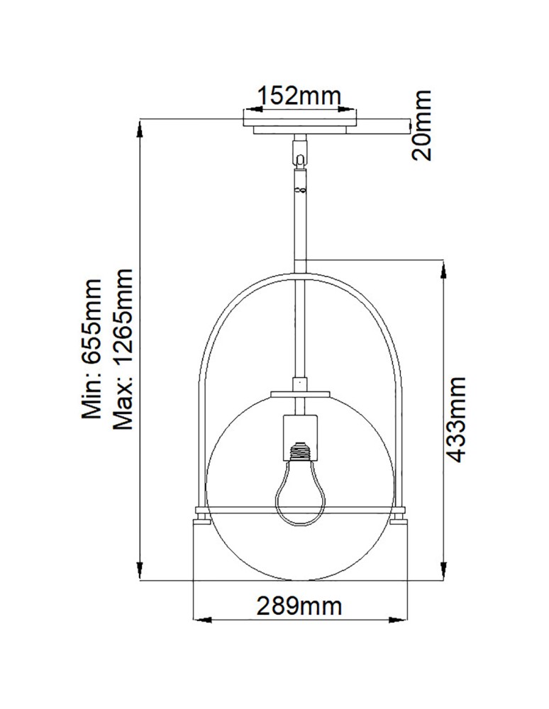 Pendant lamps - Quintiesse Somerset medium pendant lamp - 1 light source - Black Elstead Lighting QN-SOMERSET-P-C-BK - product kolory-swiatla.pl 5