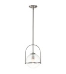 Quintiesse Średnia lampa wisząca Somerset - 1 źródło światła - Szczotkowany nikiel Elstead Lighting QN-SOMERSET-P-C-BN