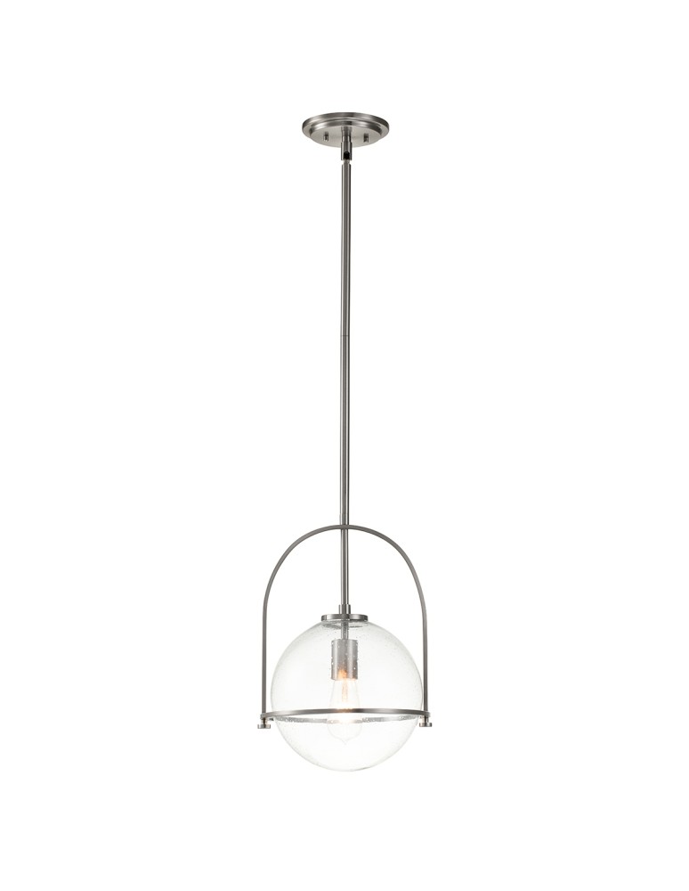 Pendant lamps - Quintiesse Somerset medium pendant lamp - 1 light source - Brushed nickel Elstead Lighting QN-SOMERSET-P-C-BN - product kolory-swiatla.pl 1