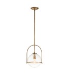 Pendant lamps - Quintiesse Somerset medium pendant lamp - 1 light source - Old brass Elstead Lighting QN-SOMERSET-P-C-HB - product 1