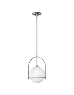 Quintiesse Somerset medium pendant lamp - 1 light source - Brushed nickel Elstead Lighting QN-SOMERSET-P-O-BN