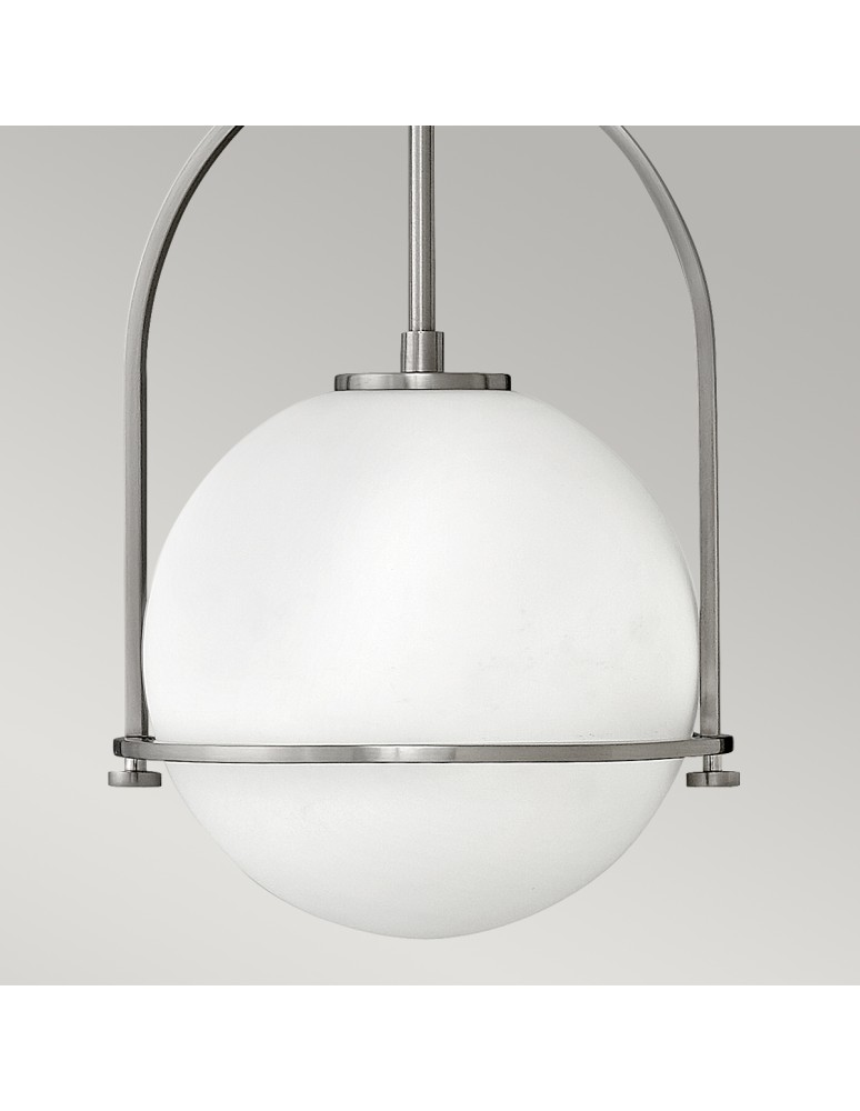 Quintiesse Średnia lampa wisząca Somerset - 1 źródło światła - Szczotkowany nikiel Elstead Lighting QN-SOMERSET-P-O-BN