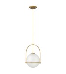 Pendant lamps - Quintiesse Somerset medium pendant lamp - 1 light source - Old brass Elstead Lighting QN-SOMERSET-P-O-HB - product 1