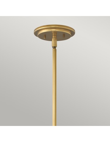 Quintiesse Somerset medium pendant lamp - 1 light source - Old brass Elstead Lighting QN-SOMERSET-P-O-HB - product 2