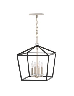 Quintiesse Stinson Pendant Lamp / Semi-Plafond - 4 light sources - Black / Polished Nickel Elstead Lighting QN-STINSON
