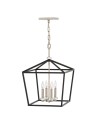 Quintiesse Stinson Pendant Lamp / Semi-Plafond - 4 light sources - Black / Polished Nickel Elstead Lighting QN-STINSON