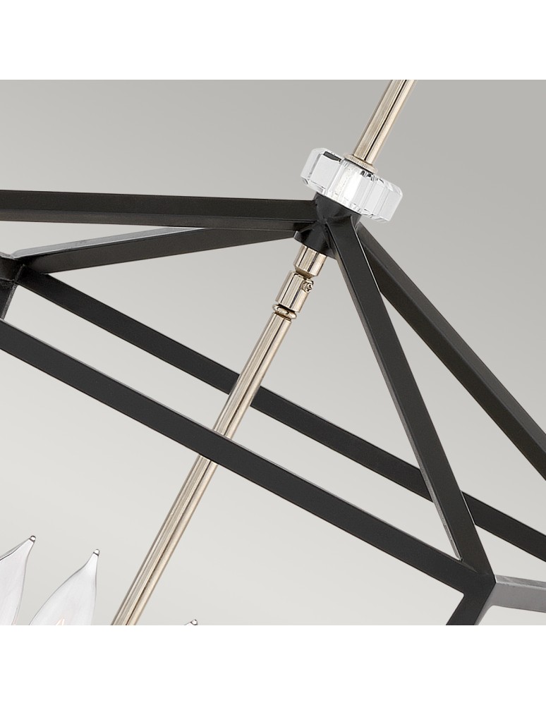 Retro pendant lamps - Quintiesse Stinson Pendant Lamp / Semi-Plafond - 4 light sources - Black / Polished Nickel Elstead Lighting QN-STINSON - product kolory-swiatla.pl 3