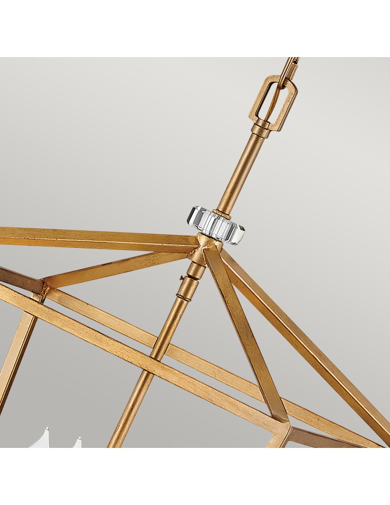 Quintiesse Lampa wisząca / Półplafon Stinson - 4 źródła światła - Postarzany mosiądz Elstead Lighting QN-STINSON-4P-L-D