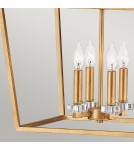 Quintiesse Lampa wisząca / Półplafon Stinson - 4 źródła światła - Postarzany mosiądz Elstead Lighting QN-STINSON-4P-L-D