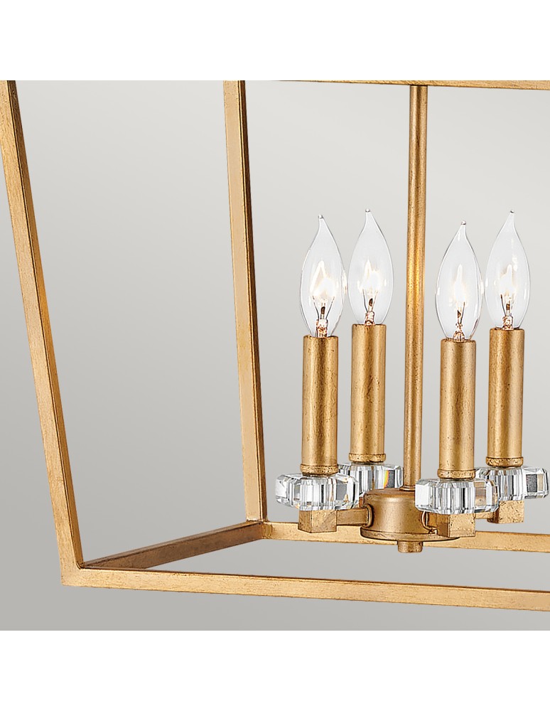 Retro pendant lamps - Quintiesse Stinson pendant lamp / semi-flame - 4 light sources - Aged brass Elstead Lighting QN-STINSON-4P-L-D - product kolory-swiatla.pl 5