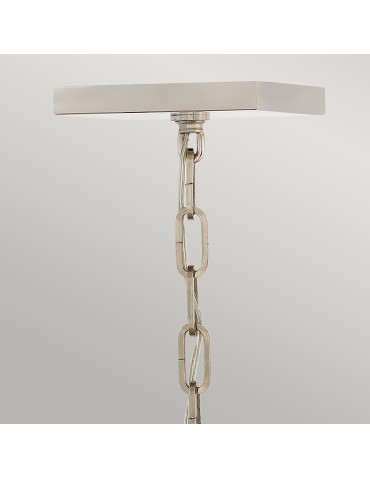Quintiesse Medium pendant lamp / Stinson semi-flame - 4 light sources - Black / Polished Nickel Elstead Lighting Q - product 2