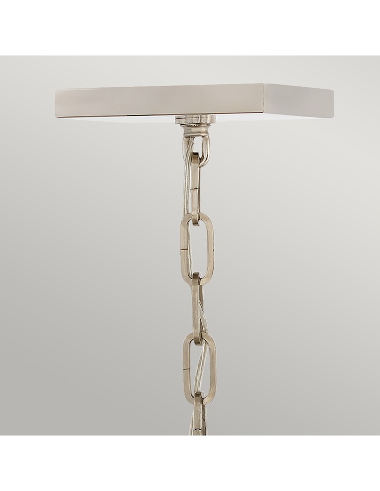 Quintiesse Średnia lampa wisząca / Półplafon Stinson - 4 źródła światła - Czarny / Polerowany nikiel Elstead Lighting Q