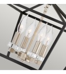 Quintiesse Średnia lampa wisząca / Półplafon Stinson - 4 źródła światła - Czarny / Polerowany nikiel Elstead Lighting Q
