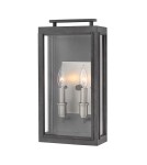 Outdoor wall lamps - Quintiesse Sutcliffe wall lantern - 2 light sources - Aged Zinc / Antique Nickel IP44 Elstead Lighting QN-SU - product 1