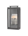 Quintiesse Sutcliffe wall lantern - 2 light sources - Aged Zinc / Antique Nickel IP44 Elstead Lighting QN-SU