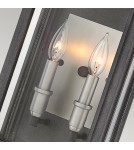 Outdoor wall lamps - Quintiesse Sutcliffe wall lantern - 2 light sources - Aged Zinc / Antique Nickel IP44 Elstead Lighting QN-SU - product 2