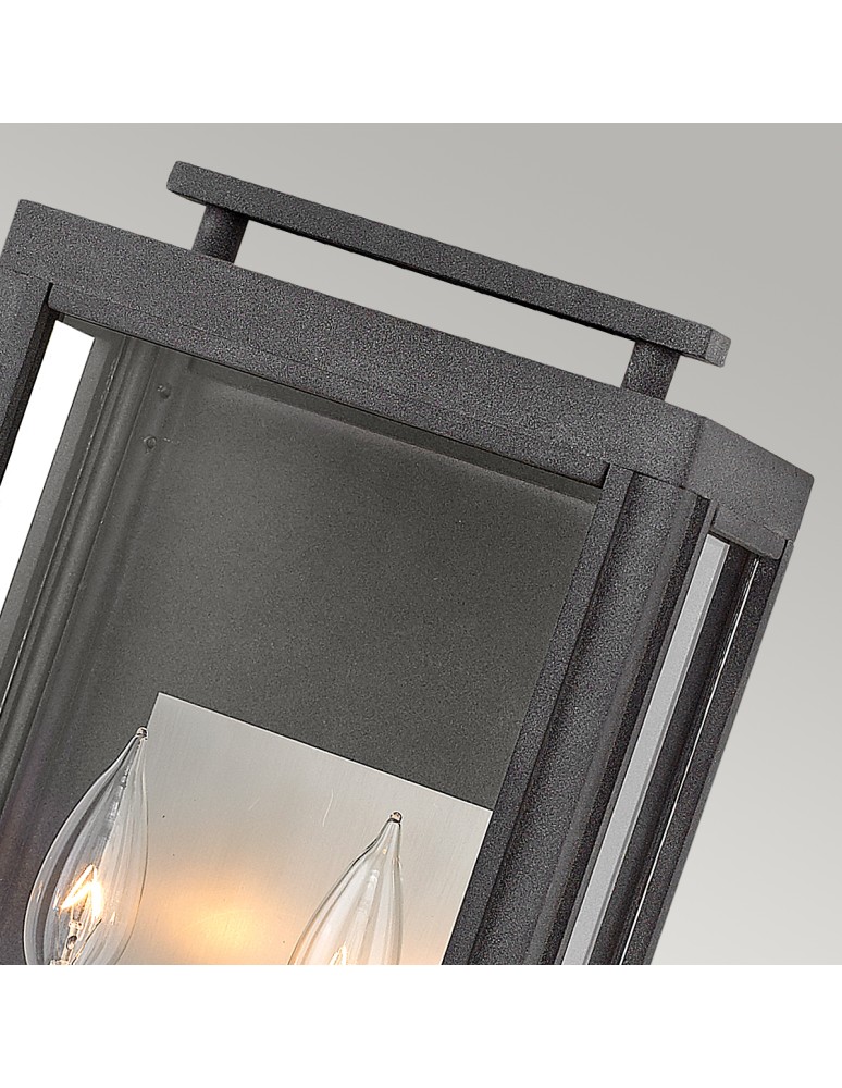 Quintiesse Latarnia naścienna Sutcliffe - 2 źródła światła - Postarzany cynk / Antyczny nikiel IP44 Elstead Lighting QN-SU