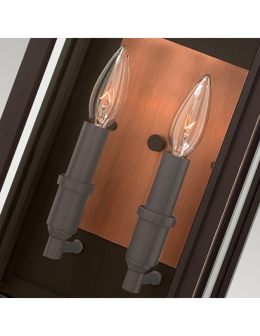 Quintiesse Sutcliffe wall lantern - 2 light sources - Oiled Bronze / Copper IP44 Elstead Lighting QN-SUTCLIFFE-M - product 2