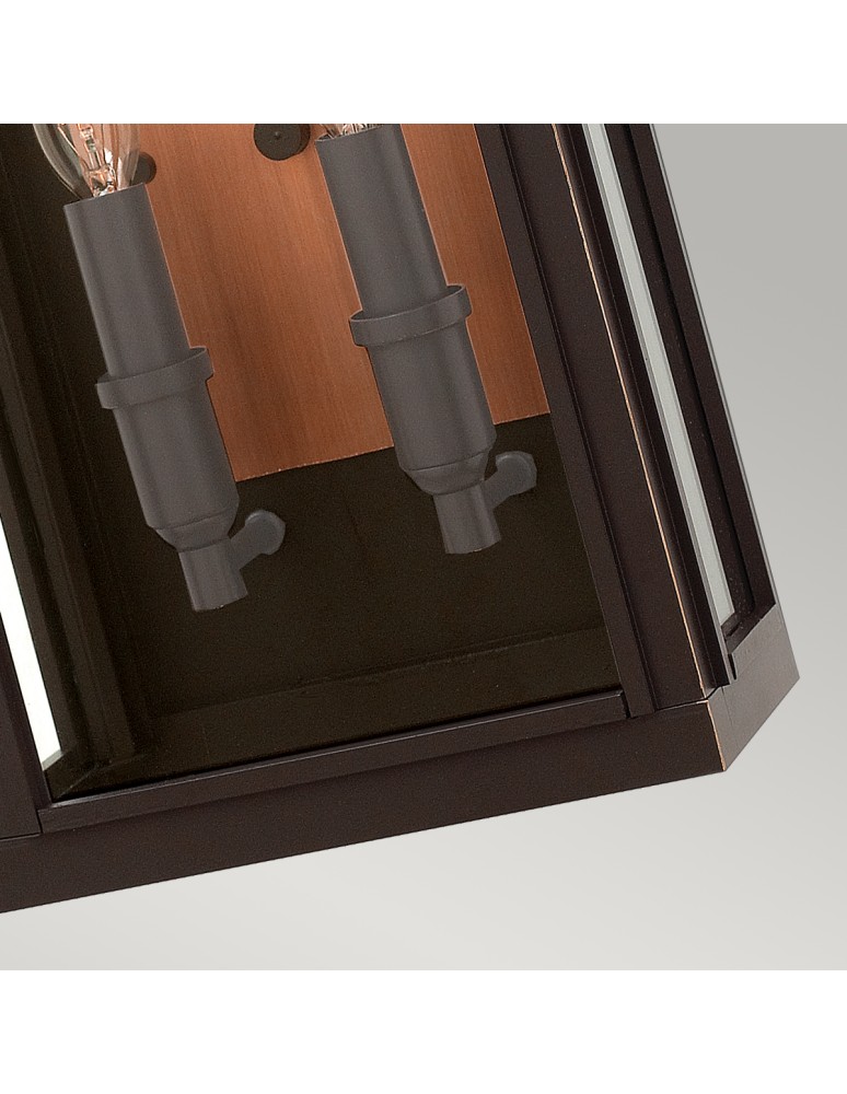 Quintiesse Latarnia naścienna Sutcliffe - 2 źródła światła - Olejowany brąz / Miedź IP44 Elstead Lighting QN-SUTCLIFFE-M