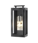 Outdoor wall lamps - Quintiesse Sutcliffe wall lantern - 1 light source - Aged Zinc / Antique Nickel IP44 Elstead Lighting QN-SU - product 1