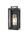 Quintiesse Sutcliffe wall lantern - 1 light source - Aged Zinc / Antique Nickel IP44 Elstead Lighting QN-SU