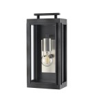 Quintiesse Latarnia naścienna Sutcliffe - 1 źródło światła - Postarzany cynk / Antyczny nikiel IP44 Elstead Lighting QN-SU