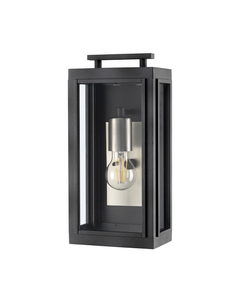 Outdoor wall lamps - Quintiesse Sutcliffe wall lantern - 1 light source - Aged Zinc / Antique Nickel IP44 Elstead Lighting QN-SU - product kolory-swiatla.pl 2