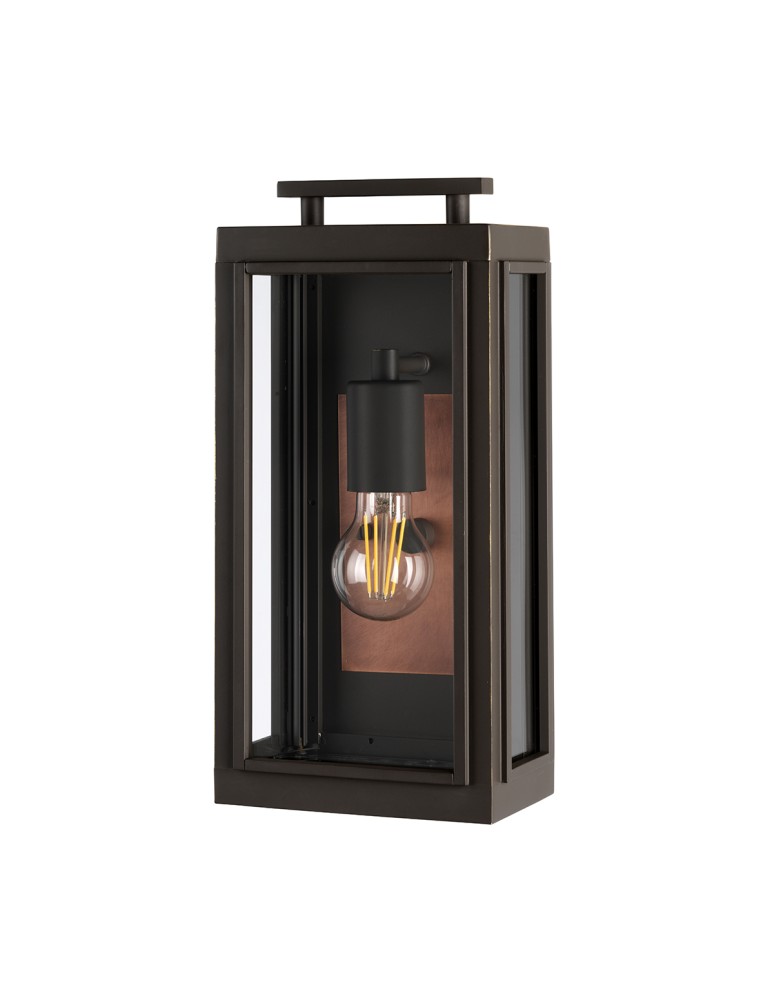 Outdoor wall lamps - Quintiesse Sutcliffe wall lantern - 1 light source - Oiled Bronze / Copper IP44 Elstead Lighting QN-SUTCLIFFE-S - product kolory-swiatla.pl 2