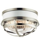 Retro ceiling lamps - Quintiesse Plafon Tollis - 2 light sources - Brushed Nickel / White Elstead Lighting QN-TOLLIS-F-BN - product 1