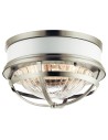 Quintiesse Plafon Tollis - 2 źródła światła - Szczotkowany nikiel / Biel Elstead Lighting QN-TOLLIS-F-BN