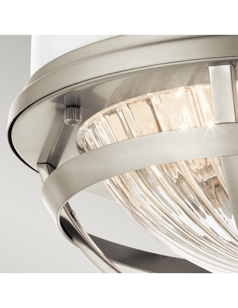 Quintiesse Plafon Tollis - 2 źródła światła - Szczotkowany nikiel / Biel Elstead Lighting QN-TOLLIS-F-BN
