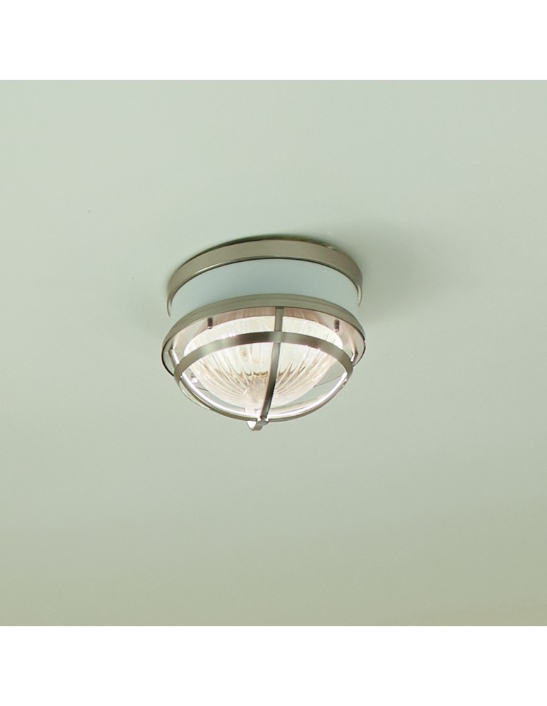 Retro ceiling lamps - Quintiesse Plafon Tollis - 2 light sources - Brushed Nickel / White Elstead Lighting QN-TOLLIS-F-BN - product kolory-swiatla.pl 7
