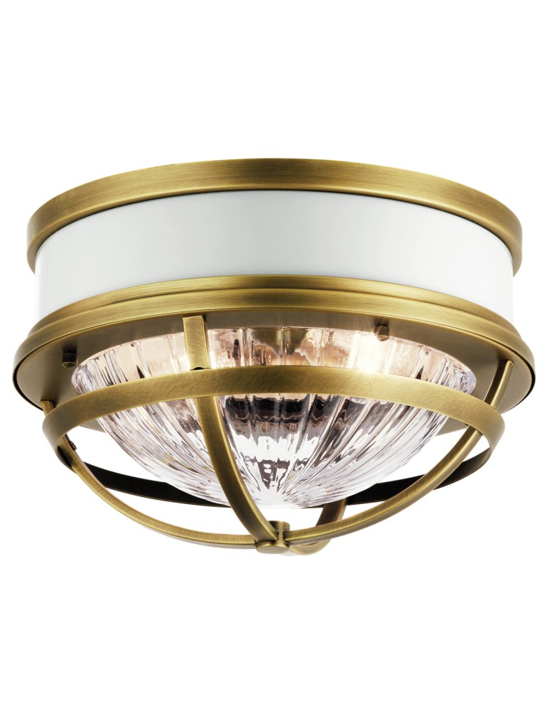Retro ceiling lamps - Quintiesse Plafond Tollis - 2 light sources - Natural Brass / White Elstead Lighting QN-TOLLIS-F-NBR - product kolory-swiatla.pl 1