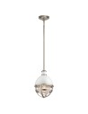 Quintiesse Tollis small pendant lamp - 1 light source - Brushed Nickel / White Elstead Lighting QN-TOLLIS-MP-BN