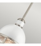 Loft pendant lamps - Quintiesse Tollis small pendant lamp - 1 light source - Brushed Nickel / White Elstead Lighting QN-TOLLIS-MP-BN - product 4