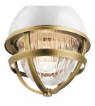 Quintiesse Mała lampa wisząca Tollis - 1 źródło światła - Naturalny mosiądz / Biel Elstead Lighting QN-TOLLIS-MP-NBR