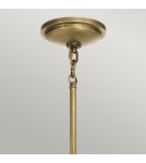 Loft pendant lamps - Quintiesse Tollis small pendant lamp - 1 light source - Natural brass / White Elstead Lighting QN-TOLLIS-MP-NBR - product 3