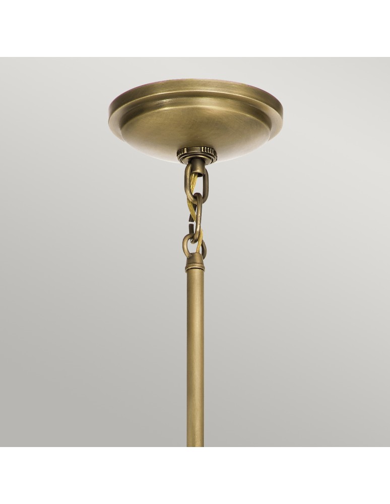 Quintiesse Mała lampa wisząca Tollis - 1 źródło światła - Naturalny mosiądz / Biel Elstead Lighting QN-TOLLIS-MP-NBR