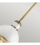 Loft pendant lamps - Quintiesse Tollis small pendant lamp - 1 light source - Natural brass / White Elstead Lighting QN-TOLLIS-MP-NBR - product 4