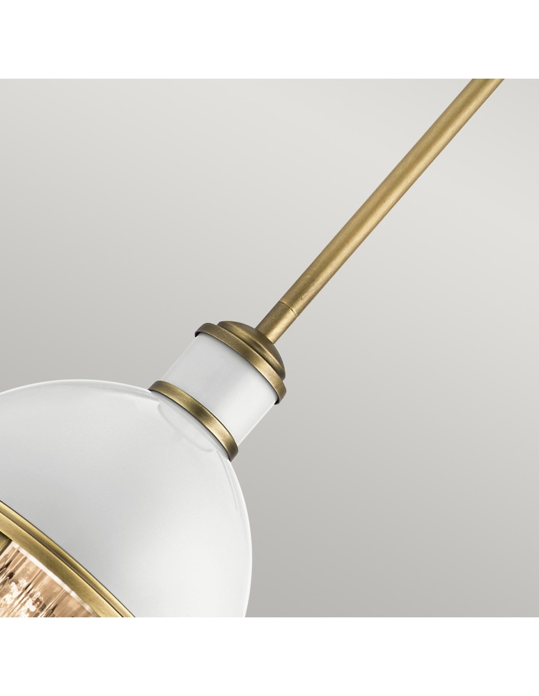 Loft pendant lamps - Quintiesse Tollis small pendant lamp - 1 light source - Natural brass / White Elstead Lighting QN-TOLLIS-MP-NBR - product kolory-swiatla.pl 4
