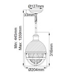 Loft pendant lamps - Quintiesse Tollis small pendant lamp - 1 light source - Natural brass / White Elstead Lighting QN-TOLLIS-MP-NBR - product 5