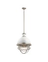 Quintiesse Lampa wisząca Tollis - 1 źródło światła - Szczotkowany nikiel / Biel Elstead Lighting QN-TOLLIS-P-BN