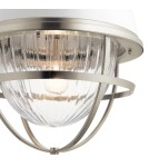 Quintiesse Lampa wisząca Tollis - 1 źródło światła - Szczotkowany nikiel / Biel Elstead Lighting QN-TOLLIS-P-BN