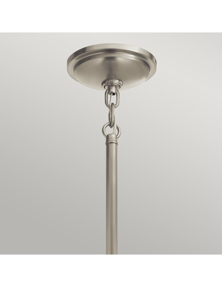 Loft pendant lamps - Quintiesse Tollis Pendant Lamp - 1 light source - Brushed Nickel / White Elstead Lighting QN-TOLLIS-P-BN - product kolory-swiatla.pl 3