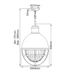 Quintiesse Lampa wisząca Tollis - 1 źródło światła - Szczotkowany nikiel / Biel Elstead Lighting QN-TOLLIS-P-BN