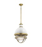 Quintiesse Lampa wisząca Tollis - 1 źródło światła - Naturalny mosiądz / Biel Elstead Lighting QN-TOLLIS-P-NBR